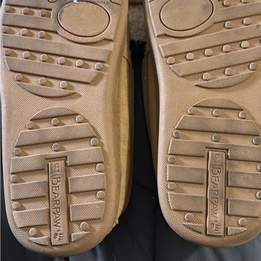 Women’s Tan Suede Slippers - Picture 3 of 4